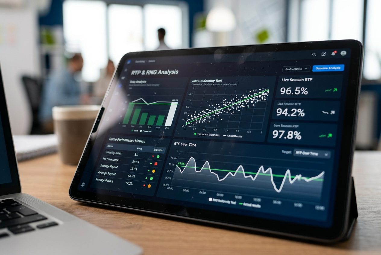 Ekspert analizujący dane RTP i statystyki gier kasynowych na ekranie
